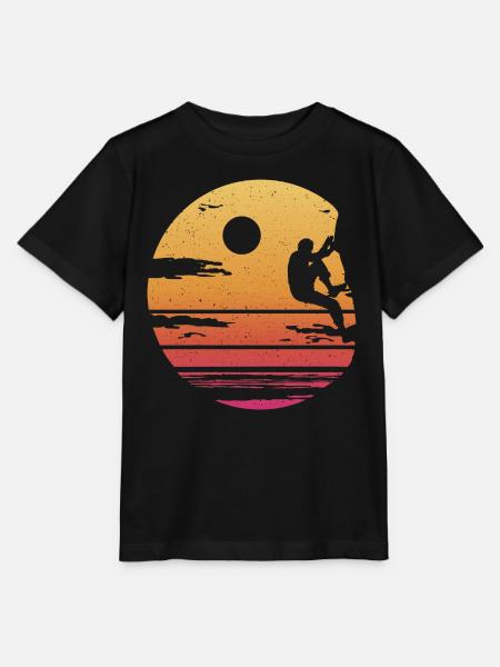 Klettern Freeclimber Bergsteiger Bouldern - Stanley/Stella Kinder T-Shirt MINI CREATOR - Schwarz
