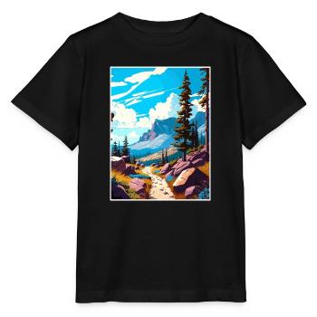Pacific Crest Trail Kalifornien Reiseposter - Stanley/Stella Kinder T-Shirt MINI CREATOR  - Schwarz - Vorne - Mikhail (115cm)