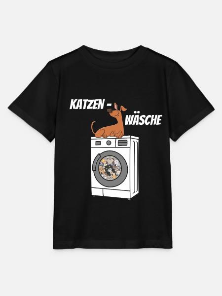 Katzenwäsche. Wortwörtlich. - Stanley/Stella Kinder T-Shirt MINI CREATOR  - Schwarz