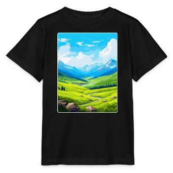 Pyrenäen-Nationalpark Frankreich Reiseplakat WPA - Stanley/Stella Kinder T-Shirt MINI CREATOR  - Schwarz - Vorne - Mikhail (115cm)