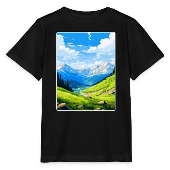 Pyrenäen-Nationalpark Frankreich Reiseplakat WPA - Stanley/Stella Kinder T-Shirt MINI CREATOR  - Schwarz - Vorne - Mikhail (115cm)