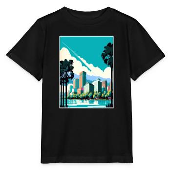 Oakland Kalifornien Vintage Reiseposter Souvenir - Stanley/Stella Kinder T-Shirt MINI CREATOR  - Schwarz - Vorne - Mikhail (115cm)