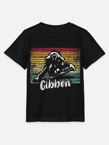 Geschmeidiger Gibbon Baumkronen - Stanley/Stella Kinder T-Shirt MINI CREATOR  - Schwarz