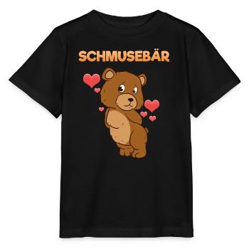 Schmusefreund Schmuse - Stanley/Stella Kinder T-Shirt MINI CREATOR  - Schwarz - Vorne - Mikhail (115cm)