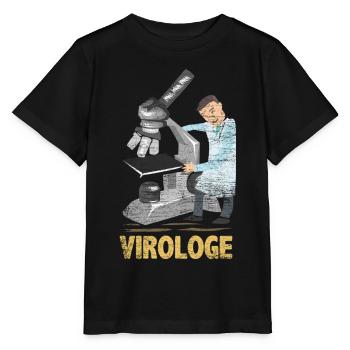 Cleverer Virologe Forschungslabor - Stanley/Stella Kinder T-Shirt MINI CREATOR  - Schwarz - Vorne - Mikhail (115cm)