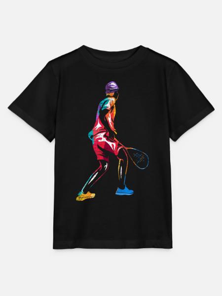 Wendiger Squash Vereinsspieler - Stanley/Stella Kinder T-Shirt MINI CREATOR - Schwarz