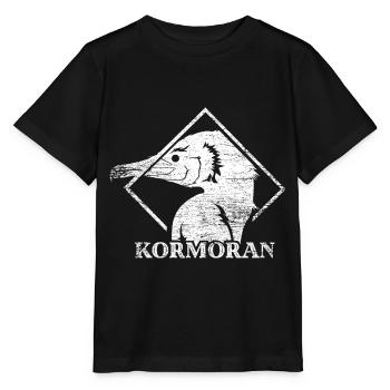 Schlanker Kormoran Küstenjäger - Stanley/Stella Kinder T-Shirt MINI CREATOR  - Schwarz - Vorne - Mikhail (115cm)