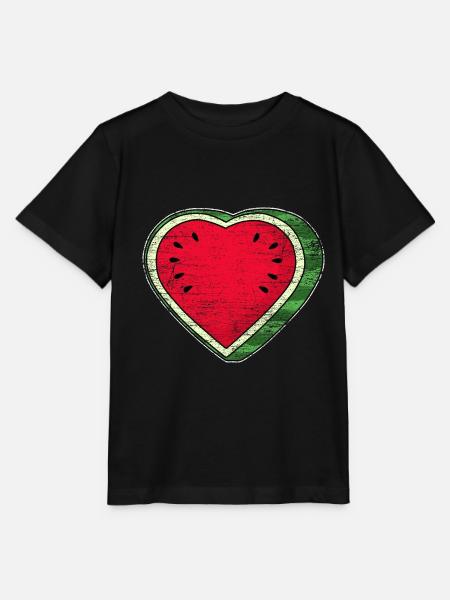 Erfrischende Wassermelone Herzform - Stanley/Stella Kinder T-Shirt MINI CREATOR  - Schwarz