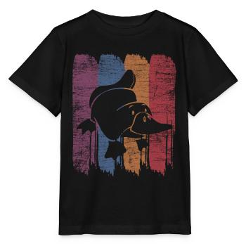 Flinkes Schnabeltier Entenschnabel - Stanley/Stella Kinder T-Shirt MINI CREATOR  - Schwarz - Vorne - Mikhail (115cm)