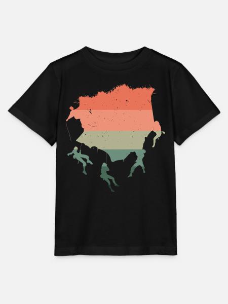 Boulderer Felskletterer Bergsteigen Bouldern - Stanley/Stella Kinder T-Shirt MINI CREATOR  - Schwarz