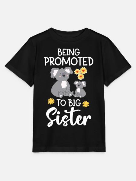 Befördert Zur Großen Schwester - Stanley/Stella Kinder T-Shirt MINI CREATOR  - Schwarz