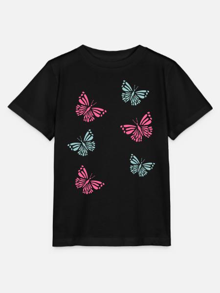 Butterflies Schmetterlinge - Stanley/Stella Kinder T-Shirt MINI CREATOR  - Schwarz