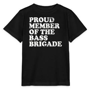 Proud Member of the Bass Brigade - weiss - Stanley/Stella Kinder T-Shirt MINI CREATOR  - Schwarz - Vorne - Mikhail (115cm)