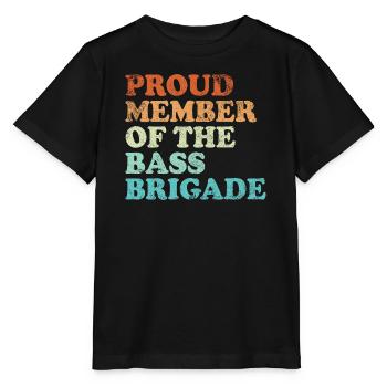 Proud Member of the Bass Brigade - retro hell - Stanley/Stella Kinder T-Shirt MINI CREATOR  - Schwarz - Vorne - Mikhail (115cm)