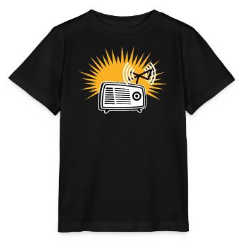 Retro Radio - Stanley/Stella Kinder T-Shirt MINI CREATOR  - Schwarz - Vorne - Mikhail (115cm)