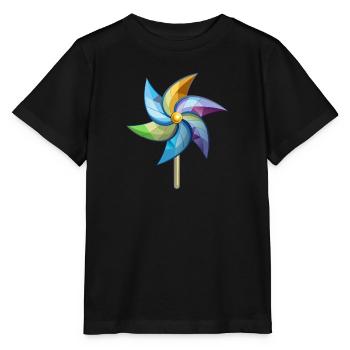 Pinwheel - Stanley/Stella Kinder T-Shirt MINI CREATOR  - Schwarz - Vorne - Mikhail (115cm)