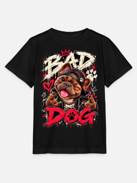 Bad Dog Street Bulldog - Stanley/Stella Kinder T-Shirt MINI CREATOR - Schwarz