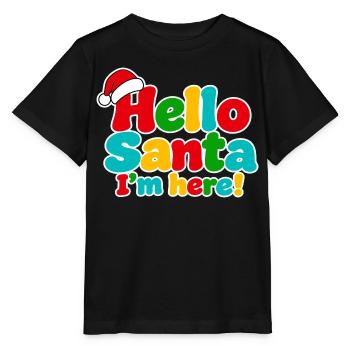 Hallo Santa – Ich bin hier! - Stanley/Stella Kinder T-Shirt MINI CREATOR  - Schwarz - Vorne - Mikhail (115cm)