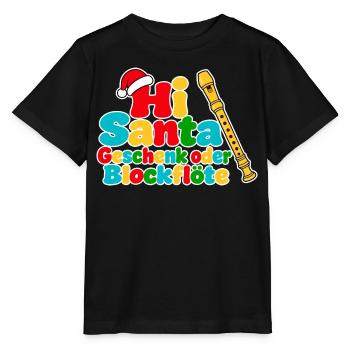 Geschenk oder Blockflöte - Stanley/Stella Kinder T-Shirt MINI CREATOR  - Schwarz - Vorne - Mikhail (115cm)