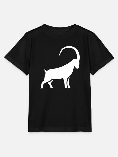 Ram Silhouette Geometrisches Muster - Stanley/Stella Kinder T-Shirt MINI CREATOR - Schwarz
