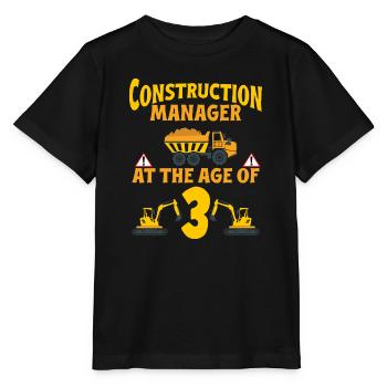 Construction Party 4th Birthday 4 Years Old truck - Stanley/Stella Kinder T-Shirt MINI CREATOR  - Schwarz - Vorne - Mikhail (115cm)