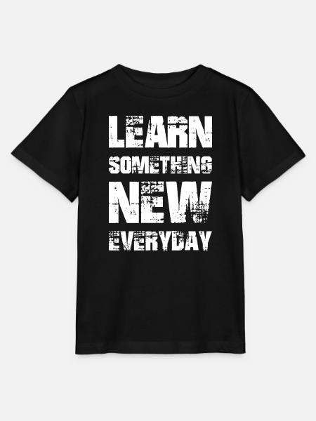 learn something new everyday - Stanley/Stella Kinder T-Shirt MINI CREATOR - Schwarz