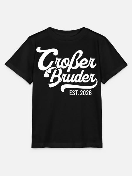 Großer Bruder EST 2026 Retro - Stanley/Stella Kinder T-Shirt MINI CREATOR  - Schwarz