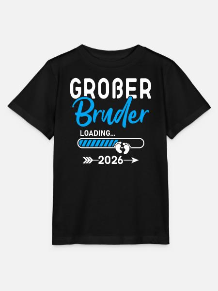 Großer Bruder 2026 Werdender Großer Bruder - Stanley/Stella Kinder T-Shirt MINI CREATOR - Schwarz