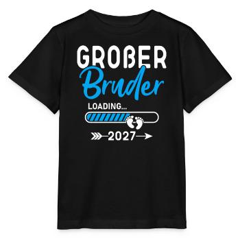 Kinder Großer Bruder Loading 2027 - Stanley/Stella Kinder T-Shirt MINI CREATOR  - Schwarz - Vorne - Mikhail (115cm)
