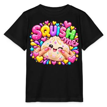 Squish Me: Buntes Herz-Squishy - Stanley/Stella Kinder T-Shirt MINI CREATOR  - Schwarz - Vorne - Mikhail (115cm)