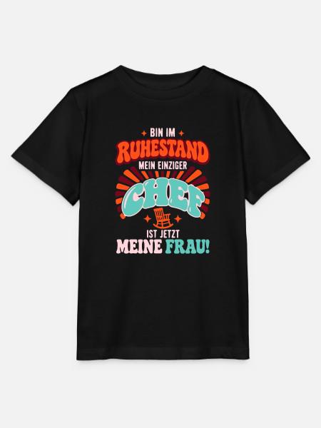 Bin im Ruhestand Rentner Geschenk - Stanley/Stella Kinder T-Shirt MINI CREATOR  - Schwarz