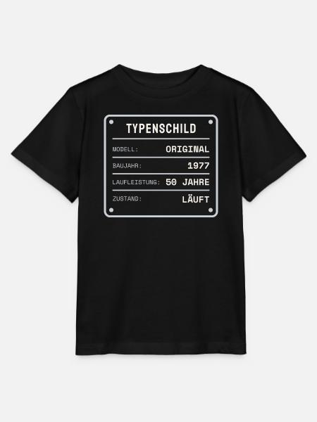 Baujahr 1977 Typenschild - Stanley/Stella Kinder T-Shirt MINI CREATOR  - Schwarz