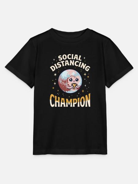 Social Distancing Champion - Stanley/Stella Kinder T-Shirt MINI CREATOR - Schwarz