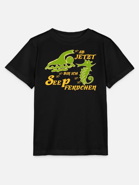 Schwimmabzeichen schwimmen Seepferdchen - Stanley/Stella Kinder T-Shirt MINI CREATOR - Schwarz