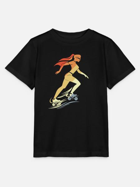 Weiblicher Roller Skater - Stanley/Stella Kinder T-Shirt MINI CREATOR - Schwarz