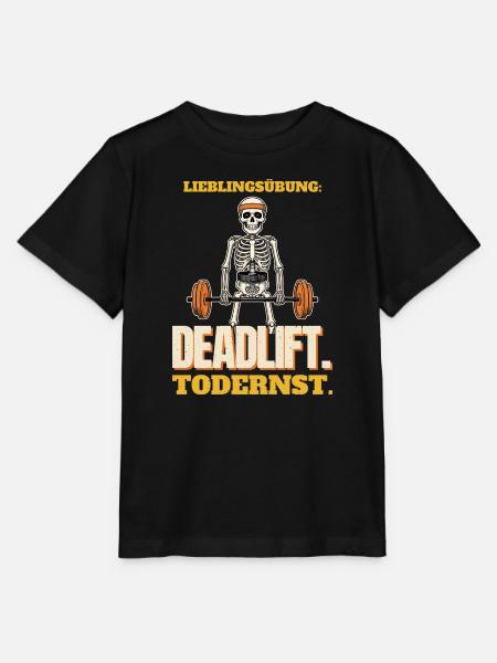 Lieblingsübung Deadlift, todernst - Stanley/Stella Kinder T-Shirt MINI CREATOR  - Schwarz