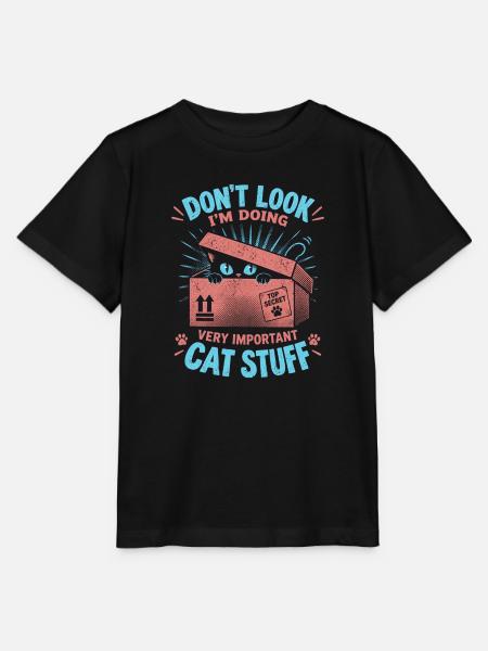 Katzengeheimnis im Karton - Stanley/Stella Kinder T-Shirt MINI CREATOR  - Schwarz