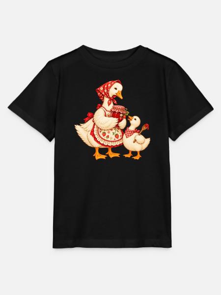 Baka Gans mit Enkel – Omas Marmelade - Stanley/Stella Kinder T-Shirt MINI CREATOR - Schwarz