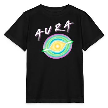 Aura - Regenbogen Aura  - Stanley/Stella Kinder T-Shirt MINI CREATOR  - Schwarz - Vorne - Mikhail (115cm)