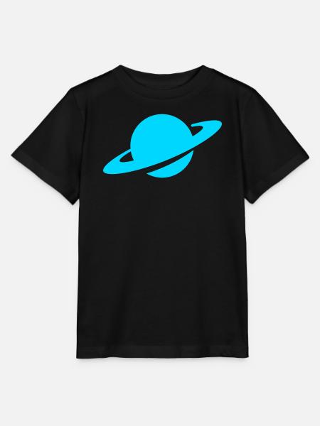 Blauer Ringplanet - Stanley/Stella Kinder T-Shirt MINI CREATOR - Schwarz