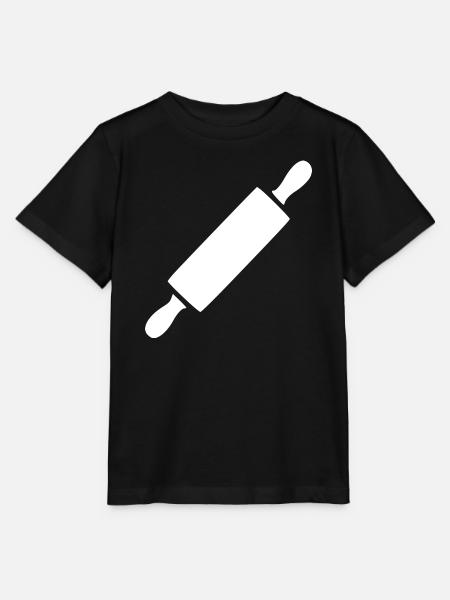 Nudelholz Rollholz Bäcker Geschenk backen - Stanley/Stella Kinder T-Shirt MINI CREATOR - Schwarz
