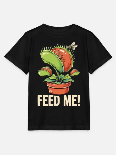 Fress mich Venusfliegenfalle - Stanley/Stella Kinder T-Shirt MINI CREATOR - Schwarz