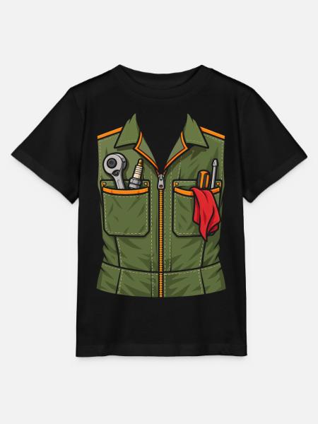 Lustiges Mechaniker T-Shirt Werkzeugweste - Stanley/Stella Kinder T-Shirt MINI CREATOR - Schwarz