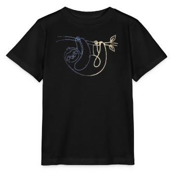 Faultier - Stanley/Stella Kinder T-Shirt MINI CREATOR  - Schwarz - Vorne - Mikhail (115cm)