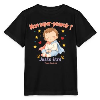 Meine Superkraft Einfach Sein - Stanley/Stella Kinder T-Shirt MINI CREATOR  - Schwarz - Vorne - Mikhail (115cm)