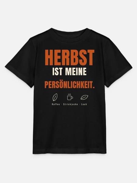 Herbst ist meine Persönlichkeit - Stanley/Stella Kinder T-Shirt MINI CREATOR - Schwarz