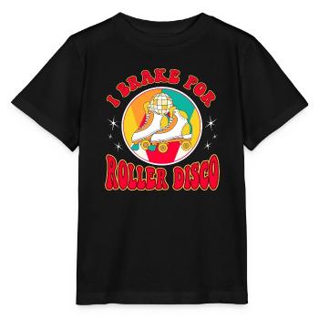 Rollerskater Party I Brake For Roller Disco Gifts - Stanley/Stella Kinder T-Shirt MINI CREATOR  - Schwarz - Vorne - Mikhail (115cm)