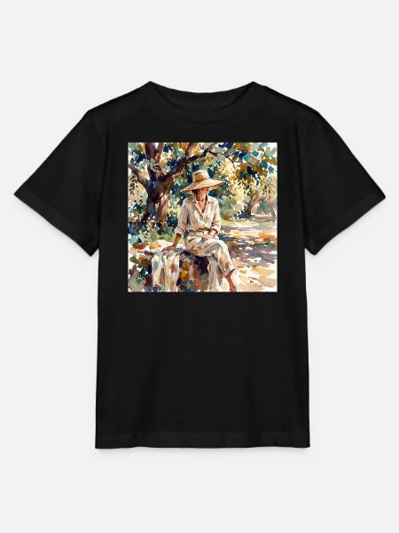 Sommerlicht in Aquarellkleid - Stanley/Stella Kinder T-Shirt MINI CREATOR - Schwarz