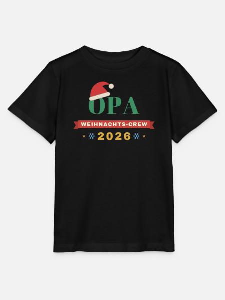 Opa – Weihnachts-Crew 2026 Partnerlook - Stanley/Stella Kinder T-Shirt MINI CREATOR - Schwarz