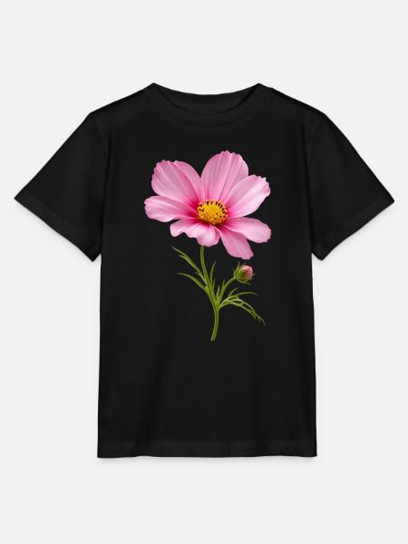 Pink Flower Nahaufnahme - Stanley/Stella Kinder T-Shirt MINI CREATOR - Schwarz